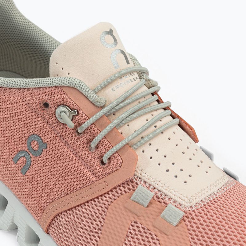 Buty damskie On Cloud 5 rose/shell 8