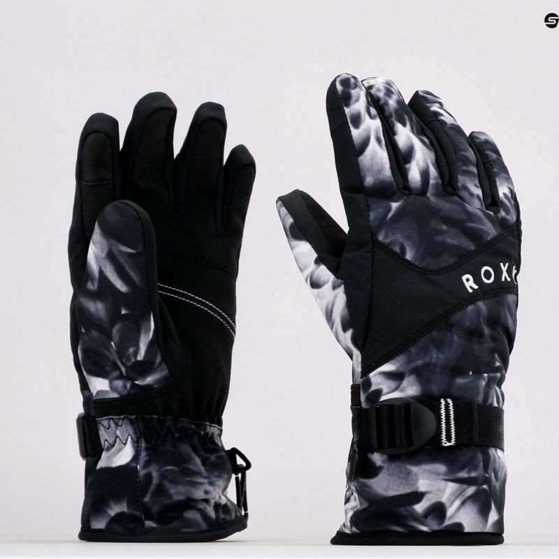 Rękawice snowboardowe damskie ROXY Jetty true black future flower 6