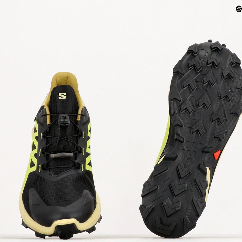 Buty do biegania męskie Salomon Supercross 4 GTX black/leek green/acid lime 14