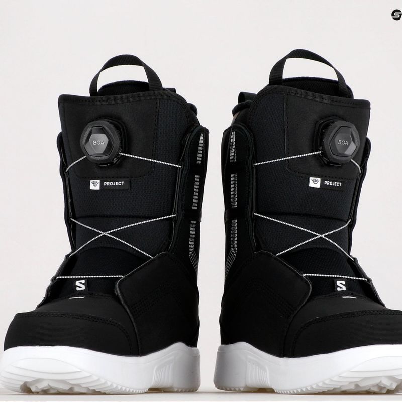Buty snowboardowe dziecięce Salomon Project Boa Jr black/black/white 11