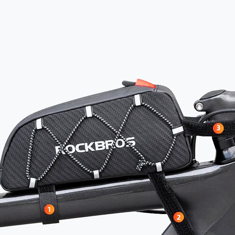 Torba rowerowa na ramę Rockbros 1 l black 4