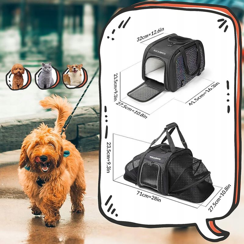 Torba rowerowa na bagażnik transportowa dla zwierząt Rockbros 30140028 25 l black 8