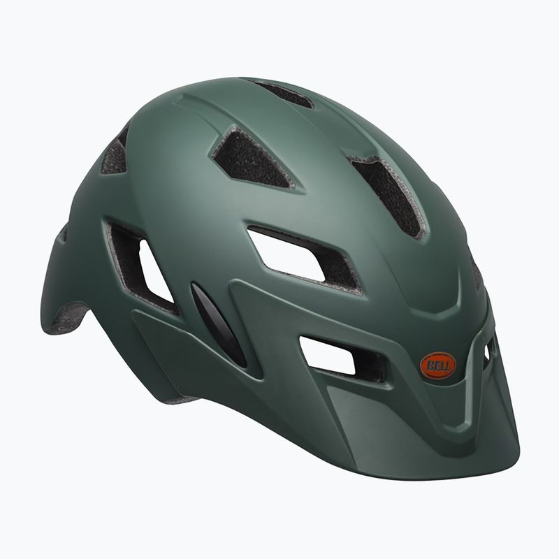 Kask rowerowy dziecięcy Bell Sidetrack Integrated Mips Jr matte dark green/orange