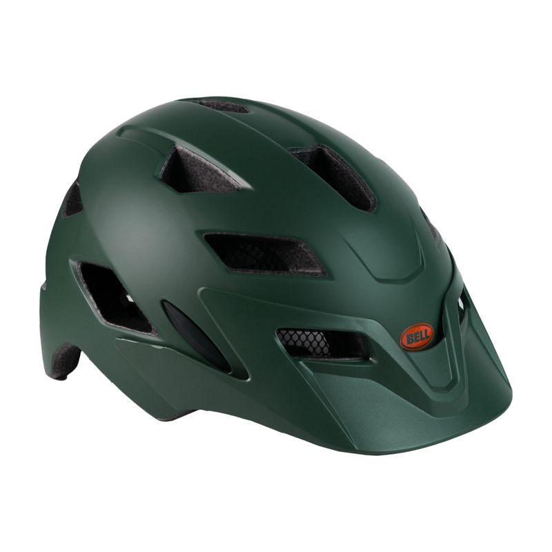 Kask rowerowy dziecięcy Bell Sidetrack Jr matte dark green orange