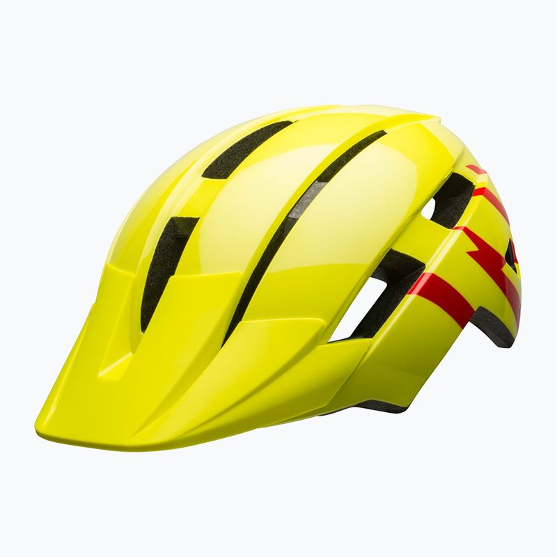 Kask rowerowy dziecięcy Bell Sidetrack II strike gloss hiviz/red