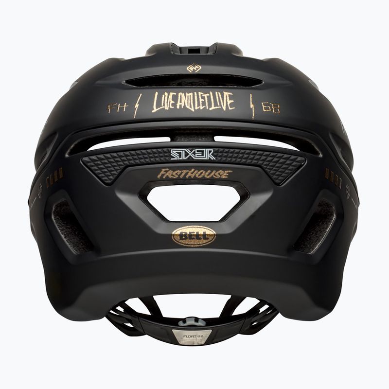 Kask rowerowy Bell Sixer Integrated MIPS fasthouse matte gloss black/gold 3