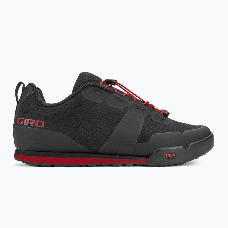 Buty rowerowe platformy męskie Giro Tracker Fastlace black/bright red 2