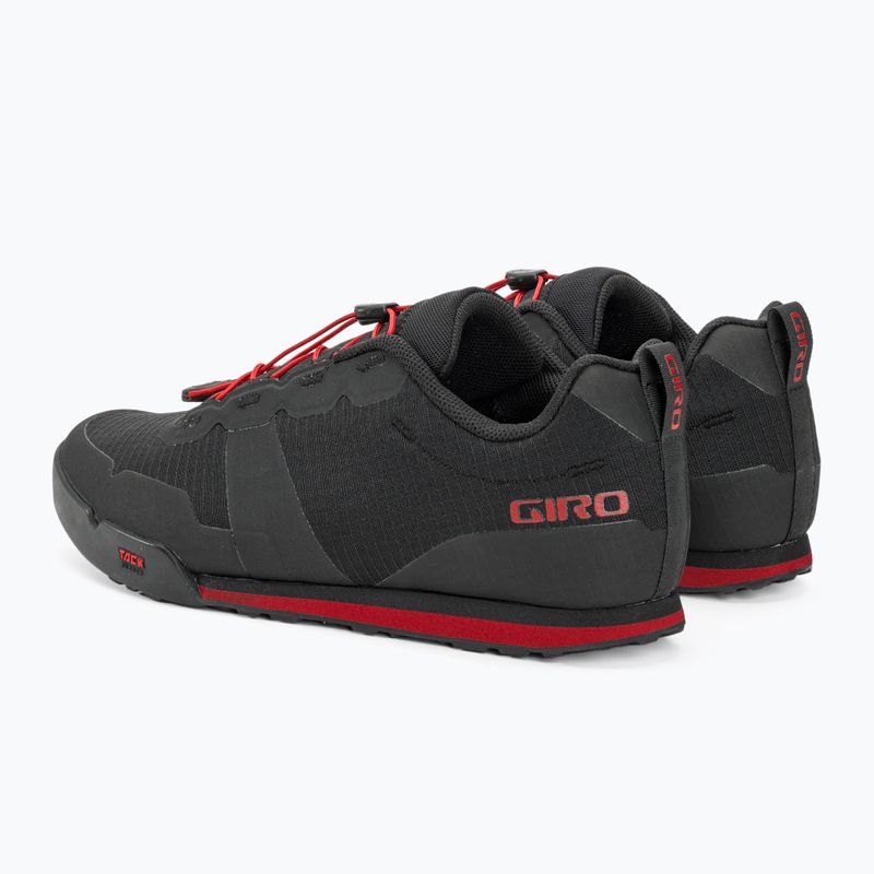 Buty rowerowe platformy męskie Giro Tracker Fastlace black/bright red 4