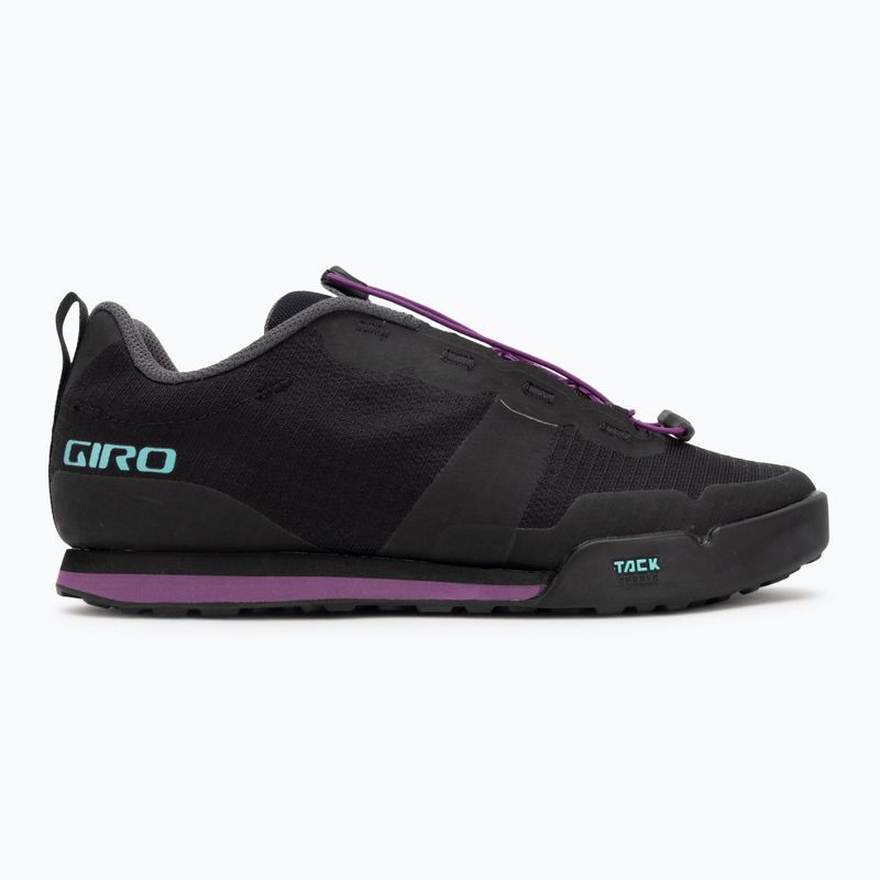 Buty rowerowe platformy damskie Giro Tracker Fastlace black/throwback purple 2
