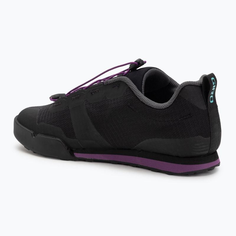 Buty rowerowe platformy damskie Giro Tracker Fastlace black/throwback purple 3