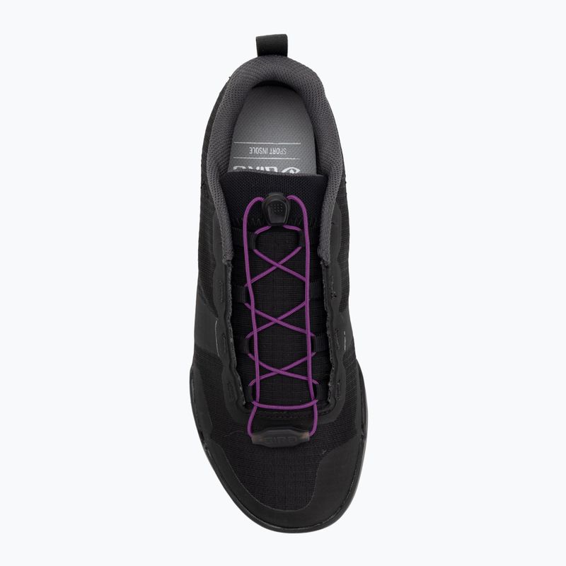 Buty rowerowe platformy damskie Giro Tracker Fastlace black/throwback purple 5
