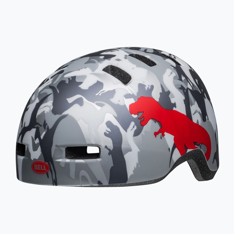 Kask rowerowy dziecięcy Bell Lil Ripper matte gray silver/camosaurus