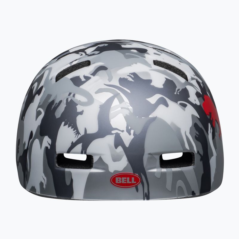 Kask rowerowy dziecięcy Bell Lil Ripper Jr matte gray silver/camosaurus 4