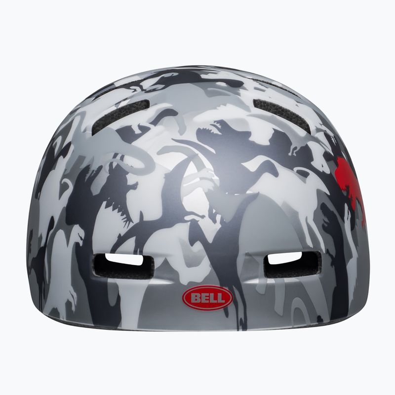 Kask rowerowy dziecięcy Bell Lil Ripper matte gray silver/camosaurus 4