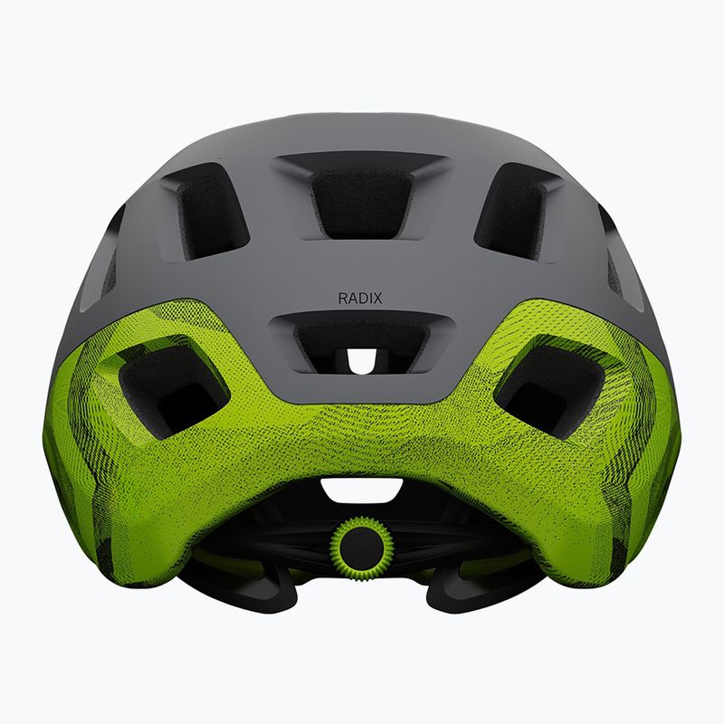 Kask rowerowy Giro Radix matte metallic black/ano lime 3