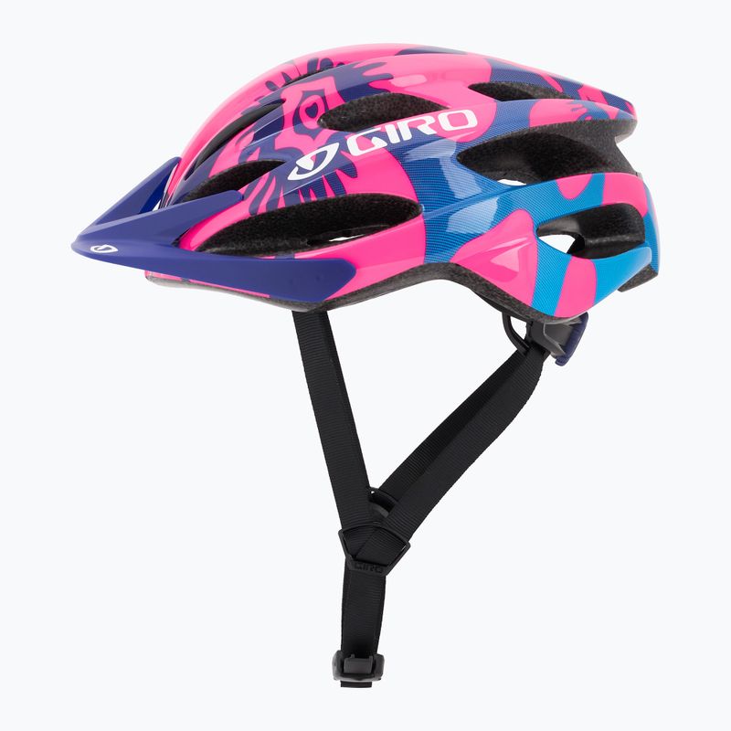 Kask rowerowy dziecięcy Giro Raze Jr berry blue flowers 3