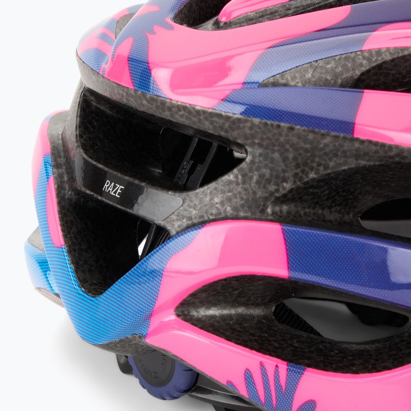 Kask rowerowy dziecięcy Giro Raze Jr berry blue flowers 8