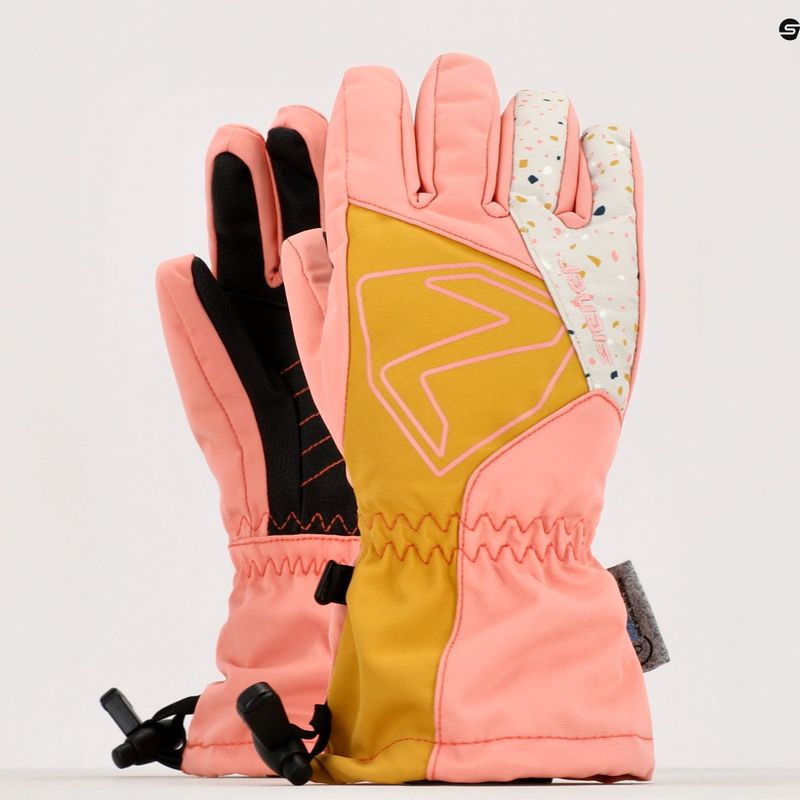 Rękawice narciarskie dziecięce ZIENER Laval Aquashield AW pink vanilla stru 8