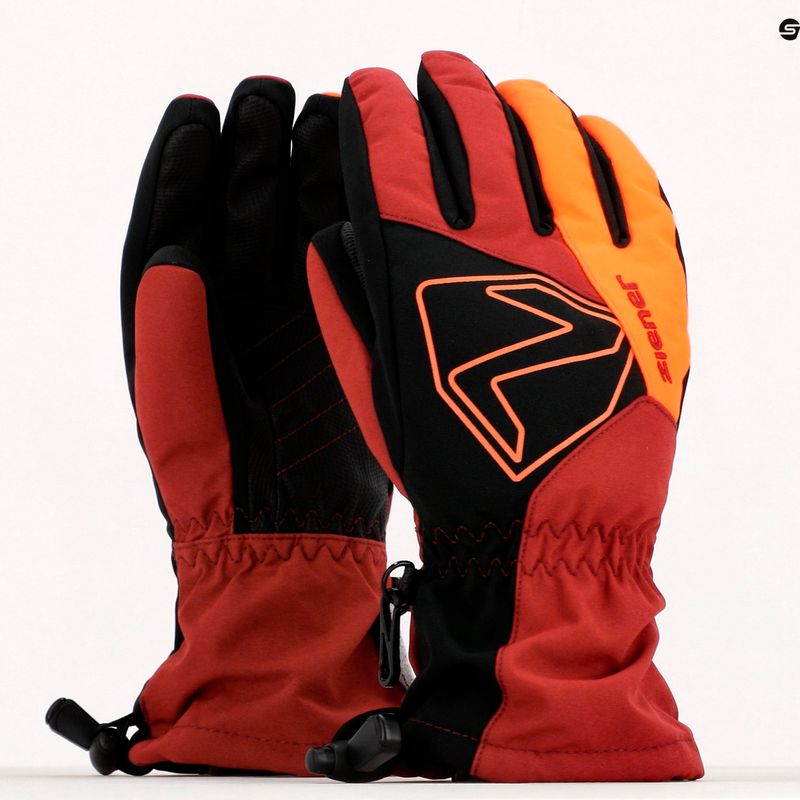 Rękawice narciarskie dziecięce ZIENER Laval Aquashield AW red cabin 9