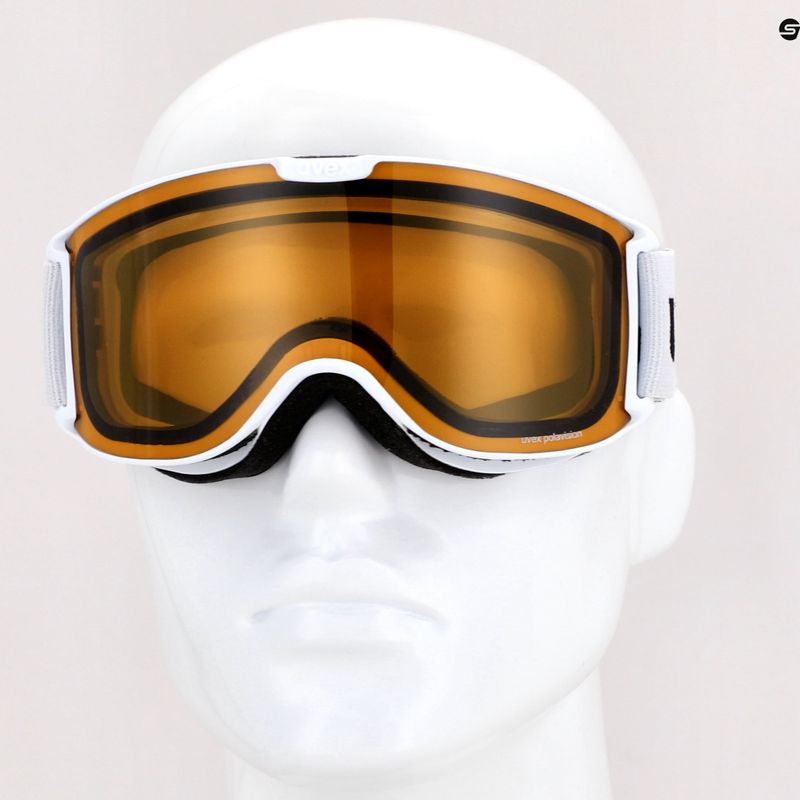 Gogle narciarskie UVEX Skyper P white matt/polavision brown/clear 7