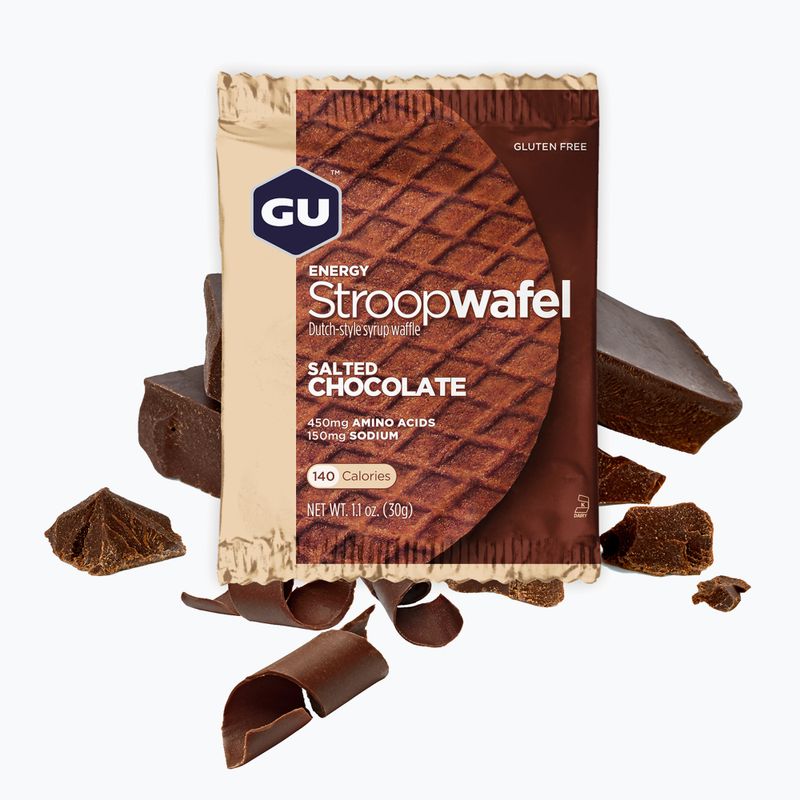 Wafel energetyczny GU Energy Stroopwaffle 32 g salted chocolate gluten free 2