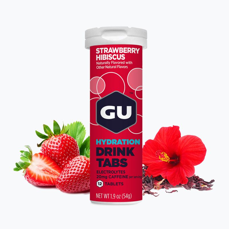 Napój izotoniczny GU Hydration Drink 12 tabs strawberry/hibiscus 2