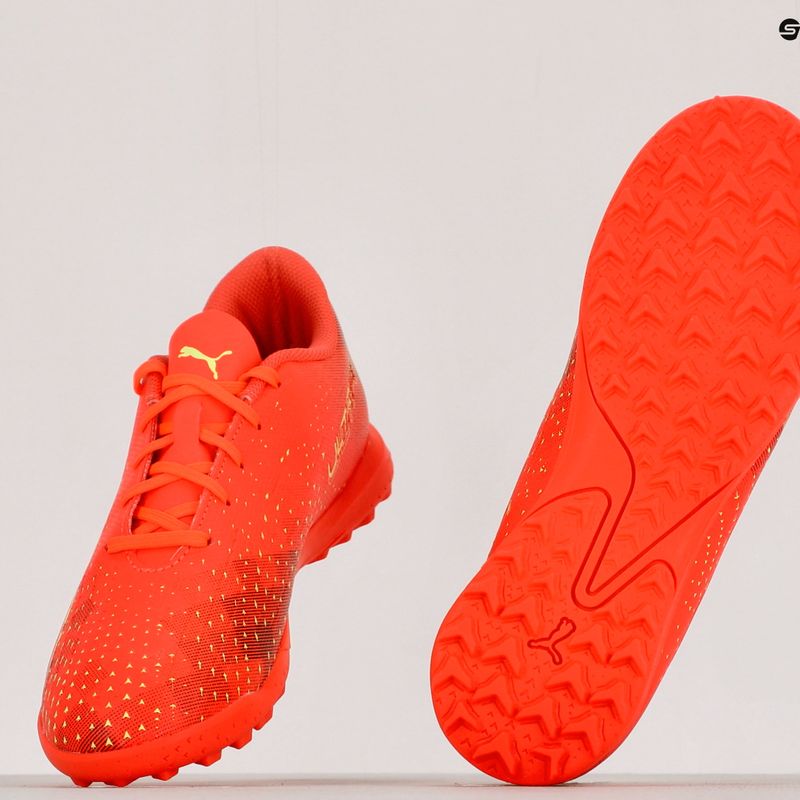 Buty piłkarskie dziecięce PUMA Ultra Play TT fiery coral/fizzy light/puma black 10