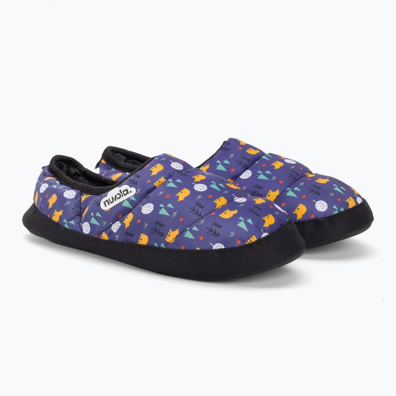 Kapcie zimowe dziecięce Nuvola Classic Printed teddy blue 4