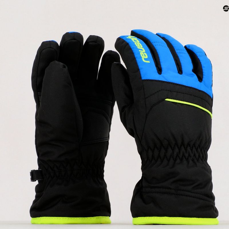 Rękawice narciarskie dziecięce Reusch Alan 2022 black/brilliant blue/safety yellow 6