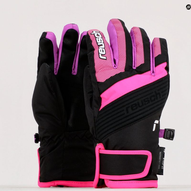 Rękawice narciarskie dziecięce Reusch Duke R-TEX XT black/pink glo 7