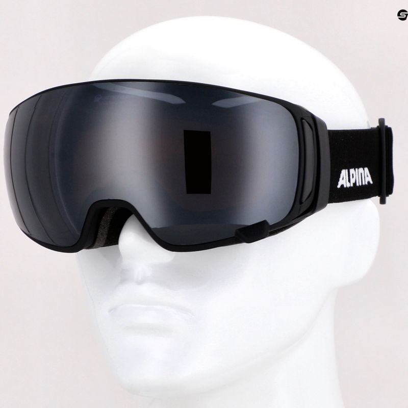Gogle narciarskie Alpina Double Jack Mag Q-Lite black matt/mirror black 12