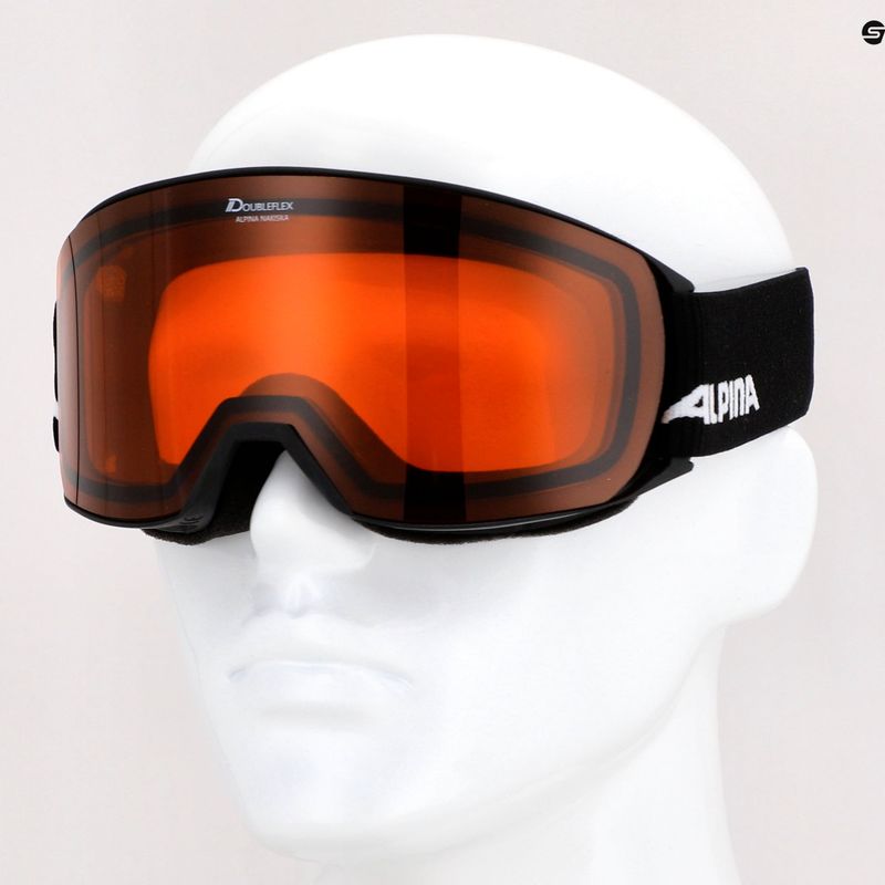 Gogle narciarskie Alpina Nakiska black matte/orange 10
