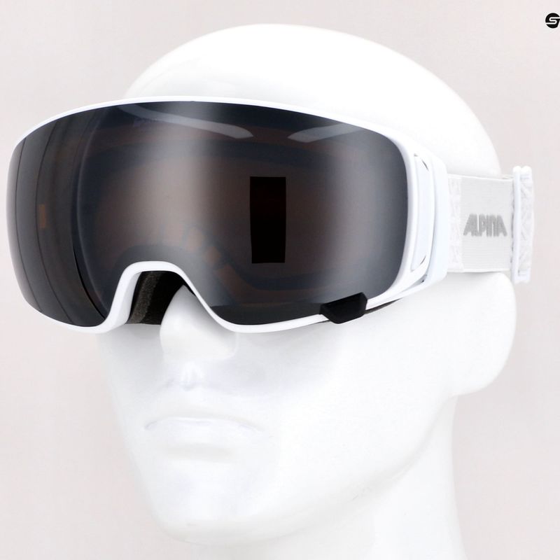 Gogle narciarskie Alpina Double Jack Mag Q-Lite white gloss/mirror black 13