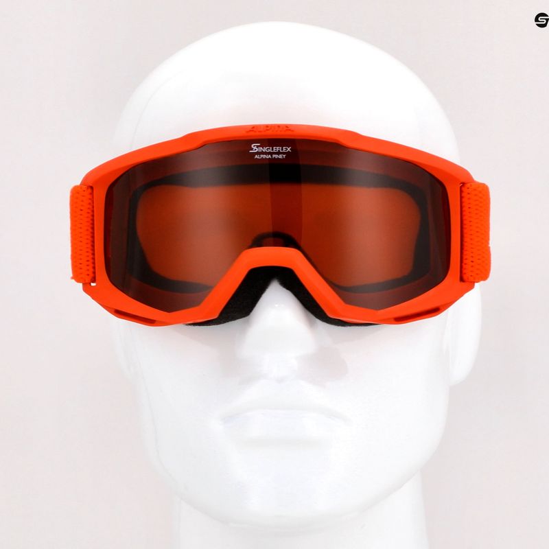 Gogle narciarskie dziecięce Alpina Piney pumpkin matt/ orange 10