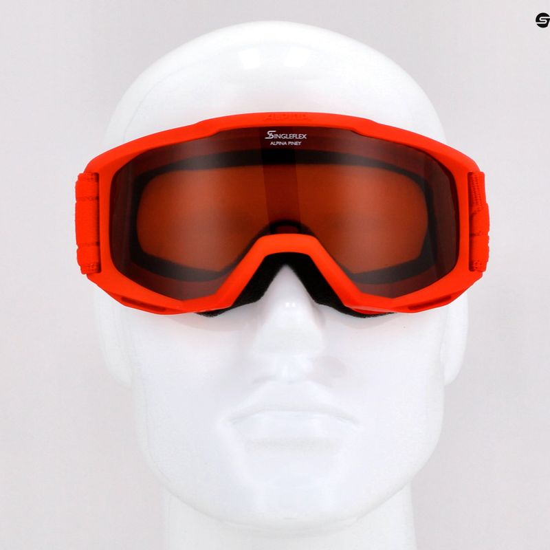 Gogle narciarskie dziecięce Alpina Piney red matt/ orange 10