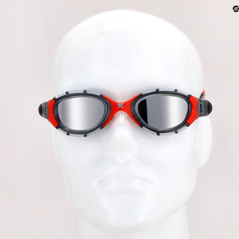 Okulary do pływania Zoggs Predator Flex Titanium clear/ red/ mirrored smoke 7