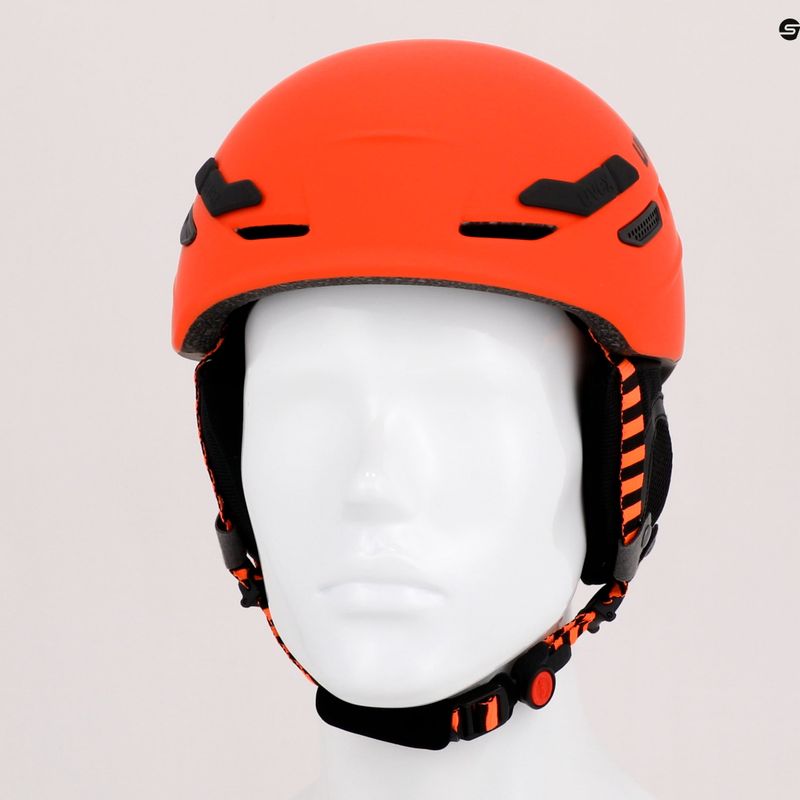 Kask narciarski UVEX P.8000 Tour fierce red/black mat 17