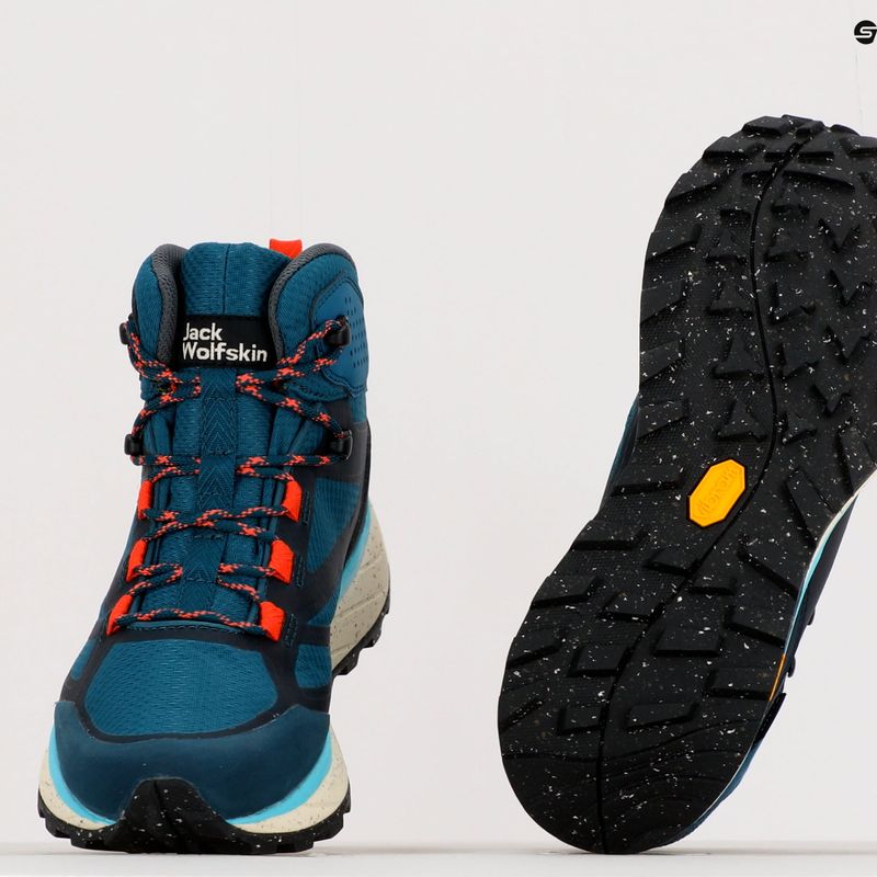 Buty trekkingowe damskie Jack Wolfskin Terraventure Texapore Mid blue/coral 10