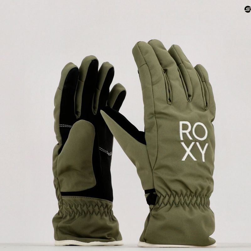 Rękawice snowboardowe damskie ROXY Freshfields deep lichen green 8