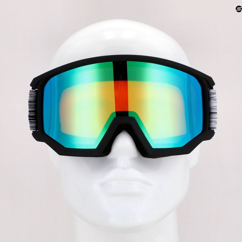 Gogle narciarskie UVEX Athletic FM black matt/mirror green lasergold lite 7