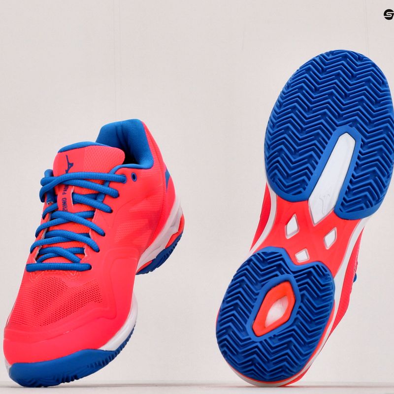 Buty do padla damskie Mizuno Wave Exceed Light CC Padel różowe 61GB222363 18