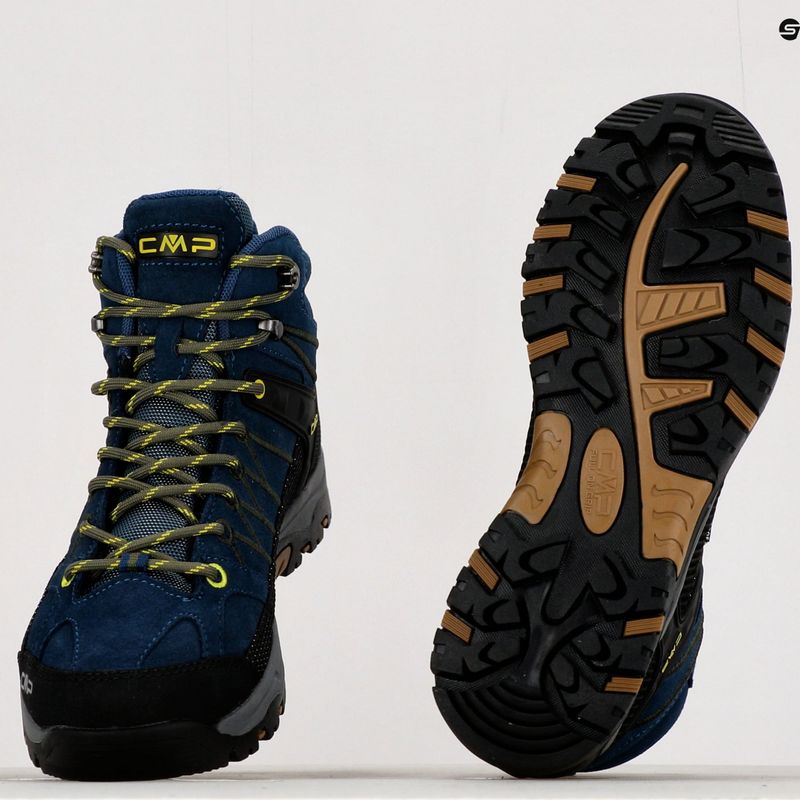 Buty trekkingowe juniorskie CMP Rigel Mid Wp blue ink/yellow 12
