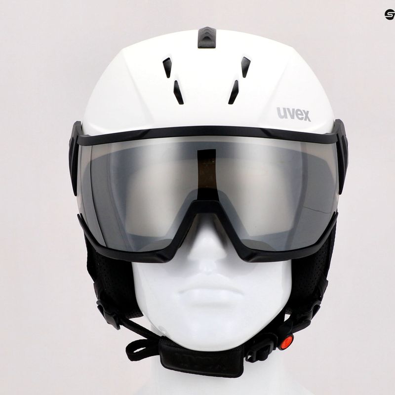 Kask narciarski UVEX Instinct Visor white/black matt/mirror silver/smoke 9