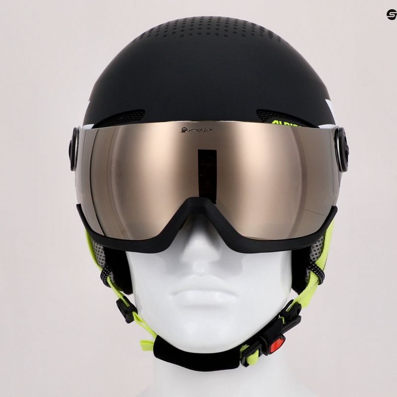 Kask narciarski dziecięcy Alpina Zupo Visor Q-Lite charcoal/neon matt 14