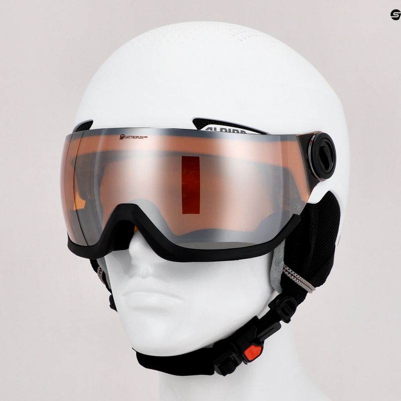 Kask narciarski Alpina Arber Visor Q-Lite white matt 10