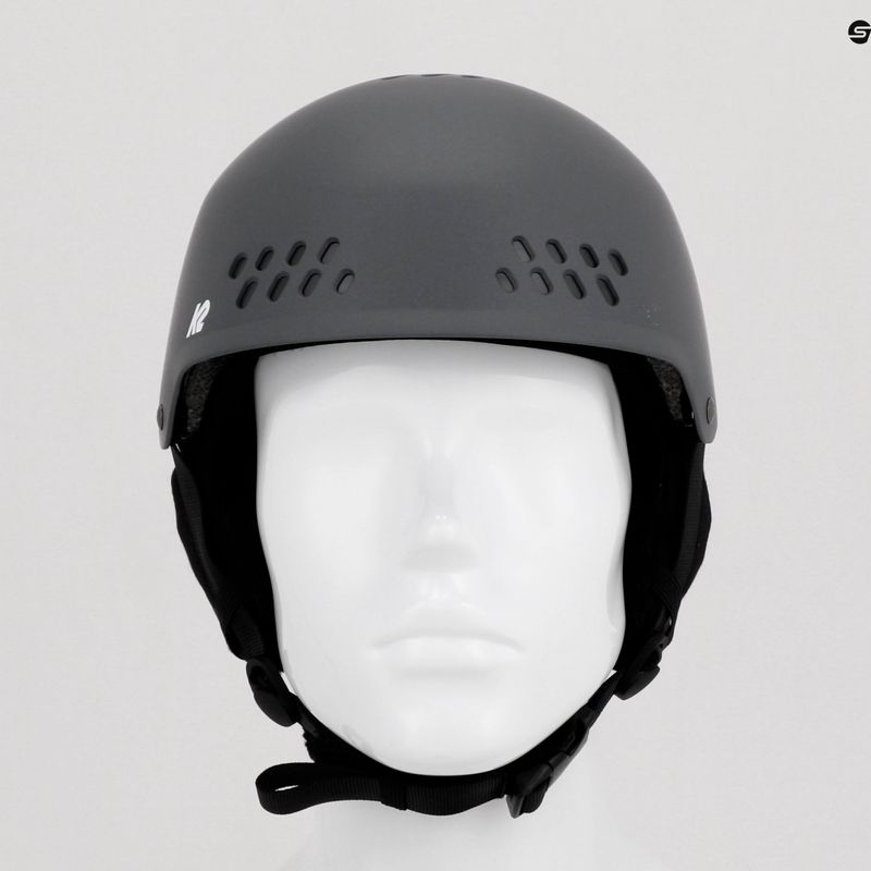 Kask narciarski z systemem audio K2 Emphasis matte pearl charcoal 12
