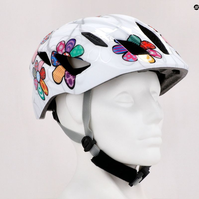 Kask rowerowy dziecięcy Alpina Pico pearl white/ flower gloss 9