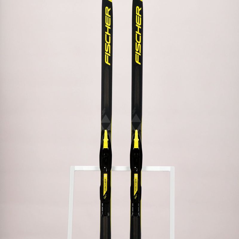 Narty biegowe dziecięce Fischer Sprint Crown + wiązania Tour Step-In black/yellow 14