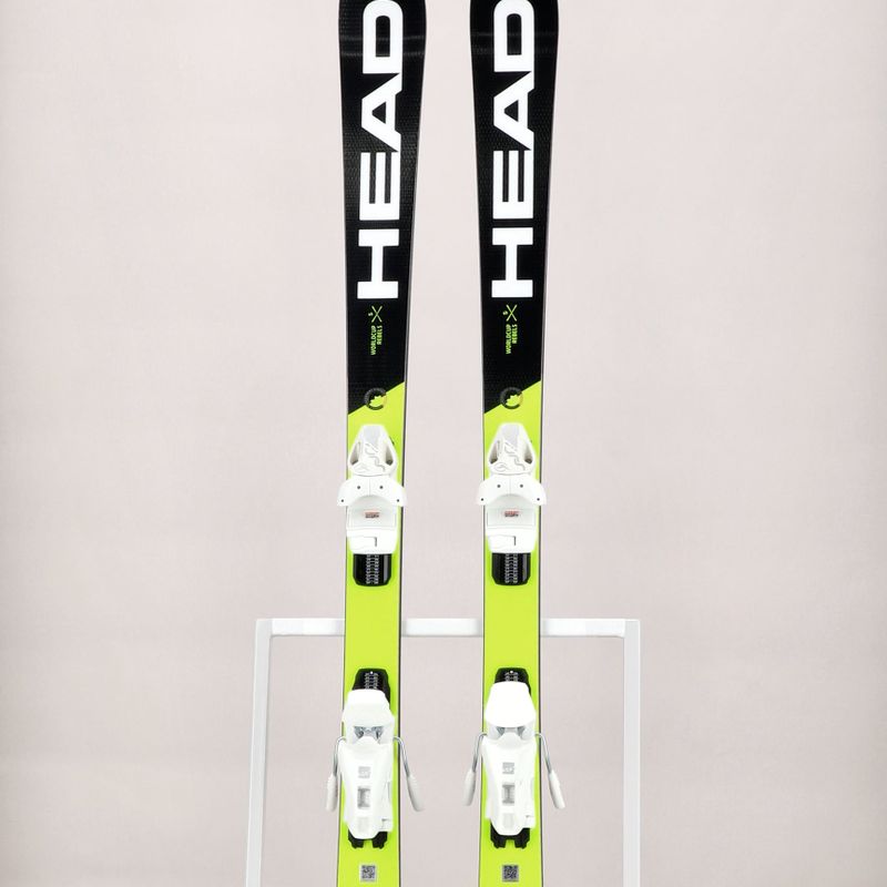 Narty zjazdowe dziecięce HEAD WC e.Race Team SW Jrs + wiązania Jrs 7.5 black/yellow 13