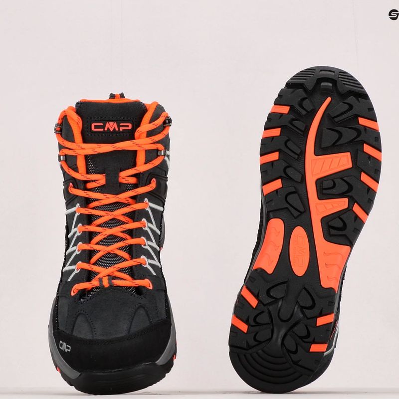 Buty trekkingowe juniorskie CMP Rigel Mid Wp antracite/flash orange 13